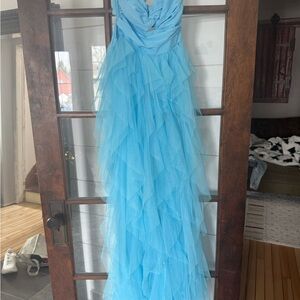 Hello Molly Strapless Blue Dress